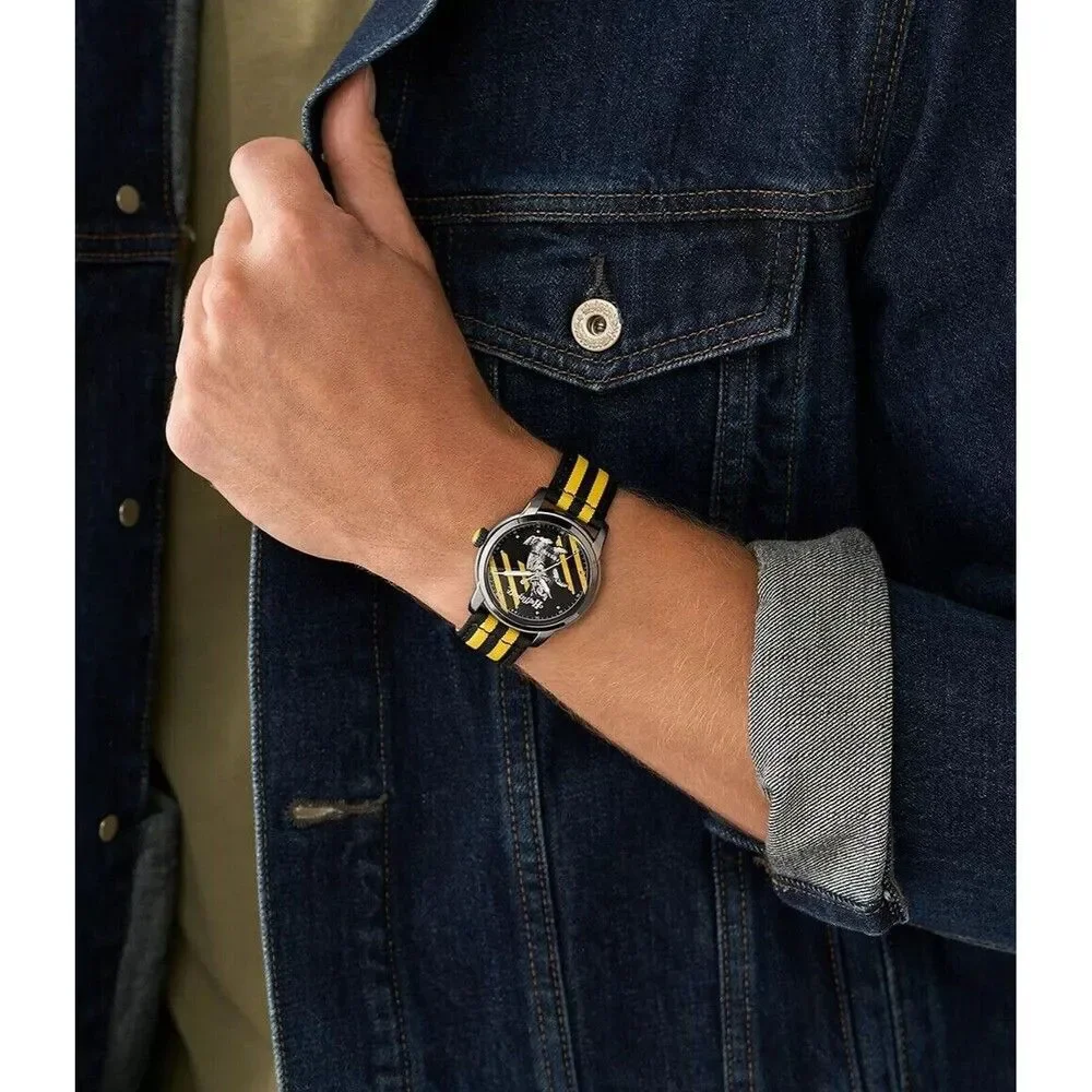 FOSSIL Harry Potter 3-Hand Hufflepuff Ltd Ed Nylon Watch Collectible #1436 NWT